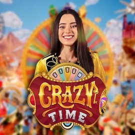 Crazy Time online game logo by Evolution on lolajacks.de